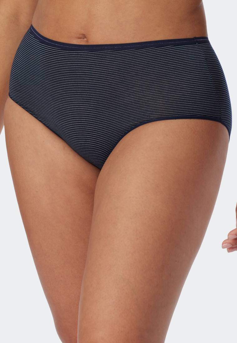 Schiesser Midi-Slips 2er-Pack nachtblau-weiß geringelt - Modal Essentials Clearance-Verkauf