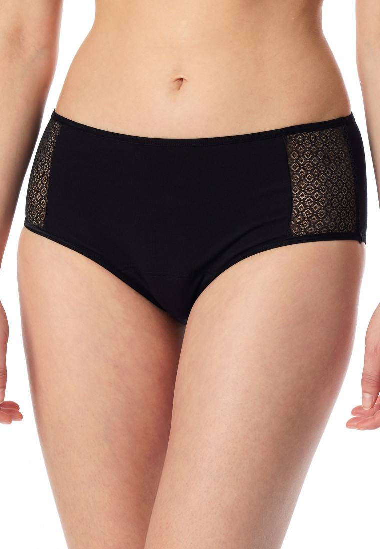 Schiesser Perioden-Panty Spitze schwarz - Secret Care Fabrikladen