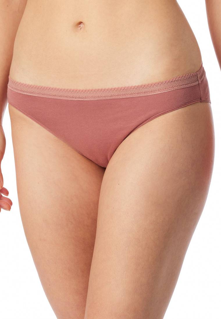 Schiesser Rio-Slips 2er-Pack Spitze terracotta/sand - Cotton Lace Im Verkauf