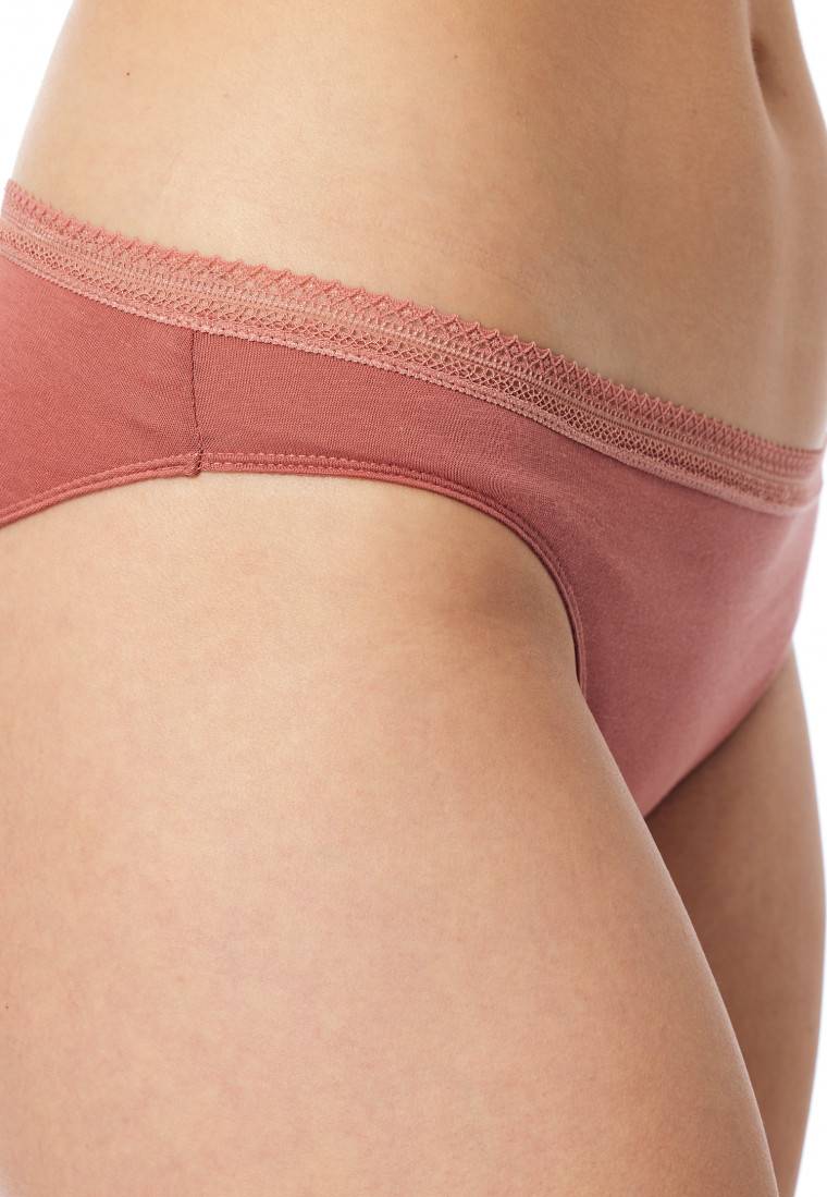 Schiesser Rio-Slips 2er-Pack Spitze terracotta/sand - Cotton Lace Im Verkauf