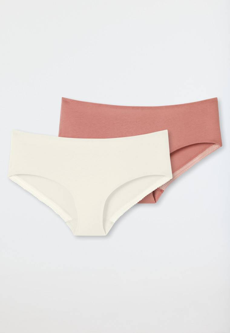 Schiesser Pantys 2er-Pack beige/siena - Cotton Lace 50% Rabatt für begrenzte Zeit
