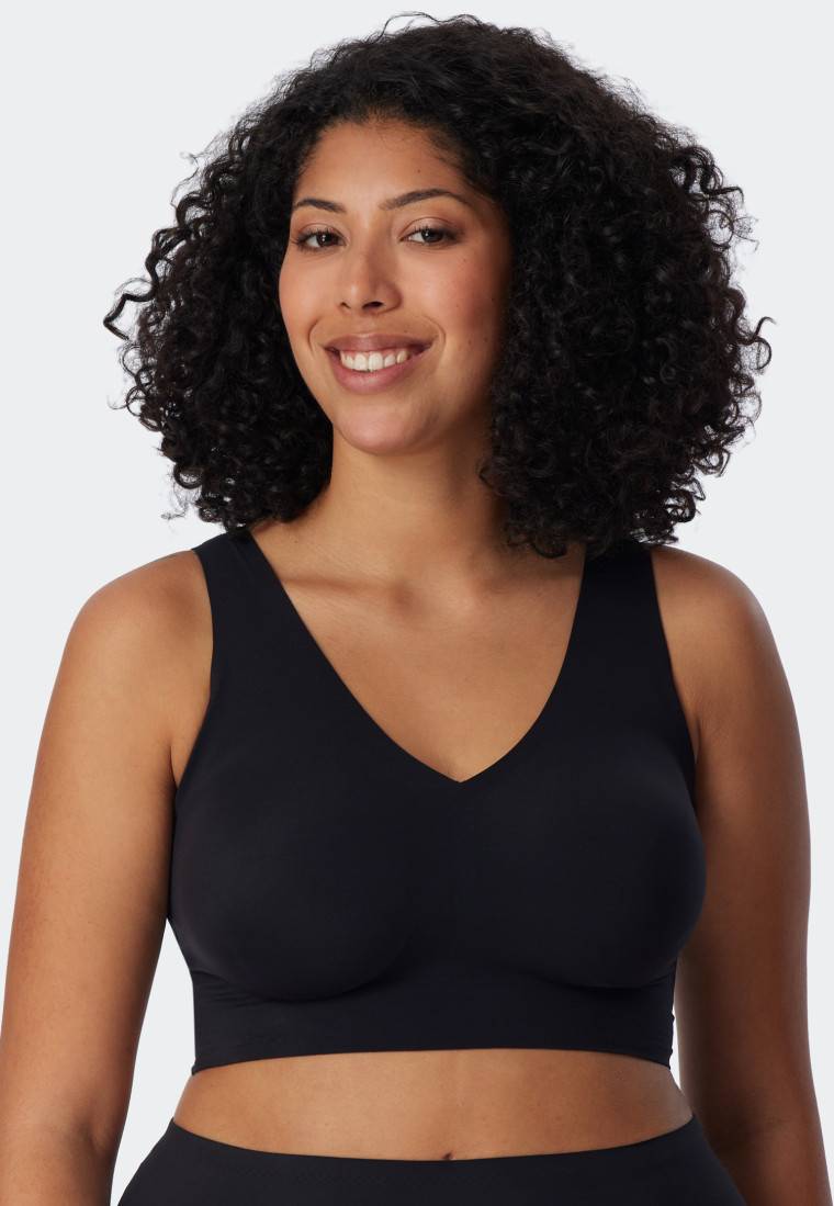 Schiesser Bustier Microfaser herausnehmbare Pads schwarz - Invisible Soft Angebote