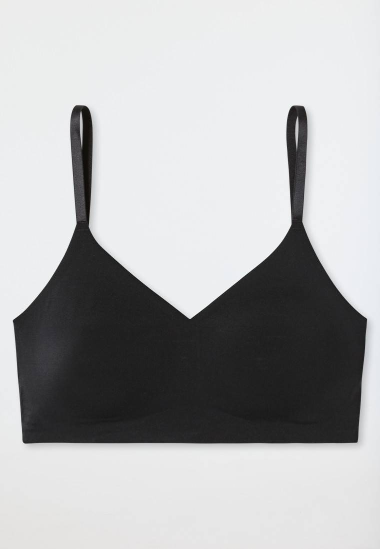 Schiesser Bustier Microfaser herausnehmbare Pads schwarz - Invisible Soft im Angebot