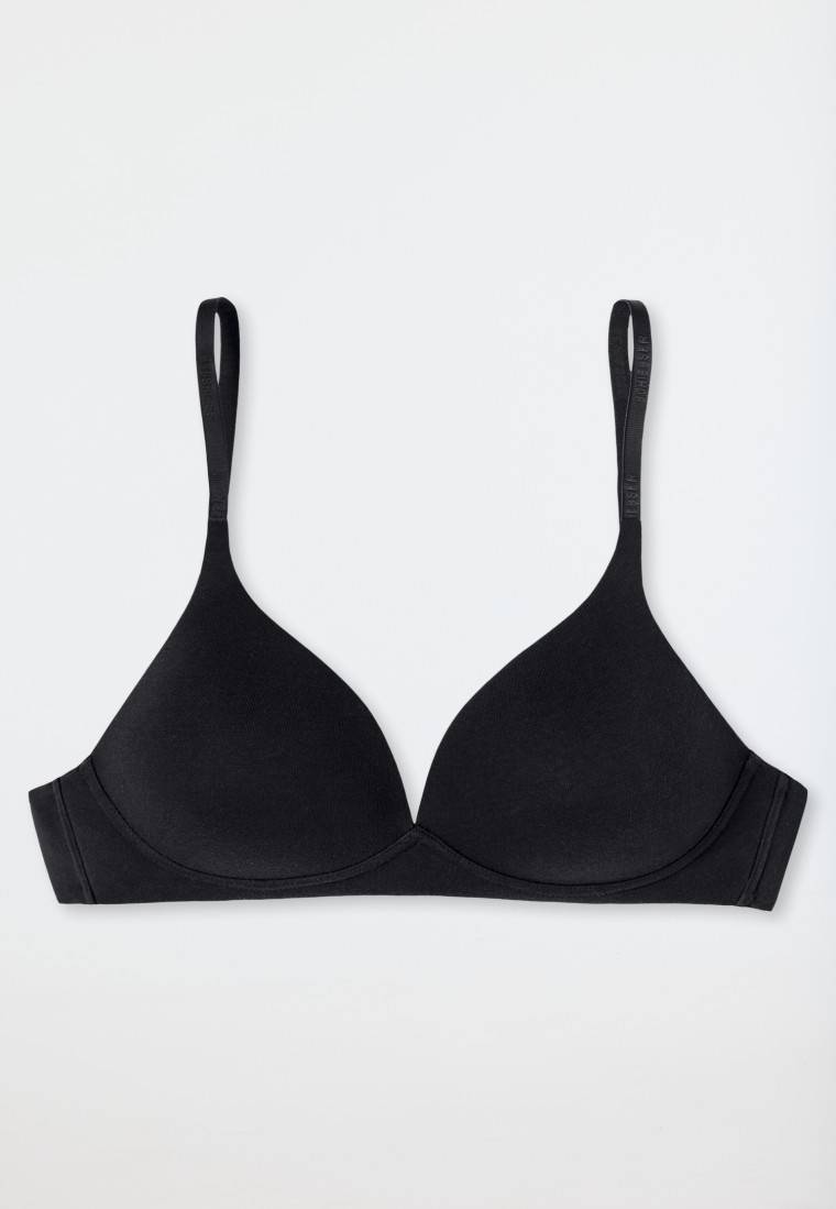 Schiesser Soft BH Organic Cotton mit Schale schwarz - 95/5 Fabrikverkauf