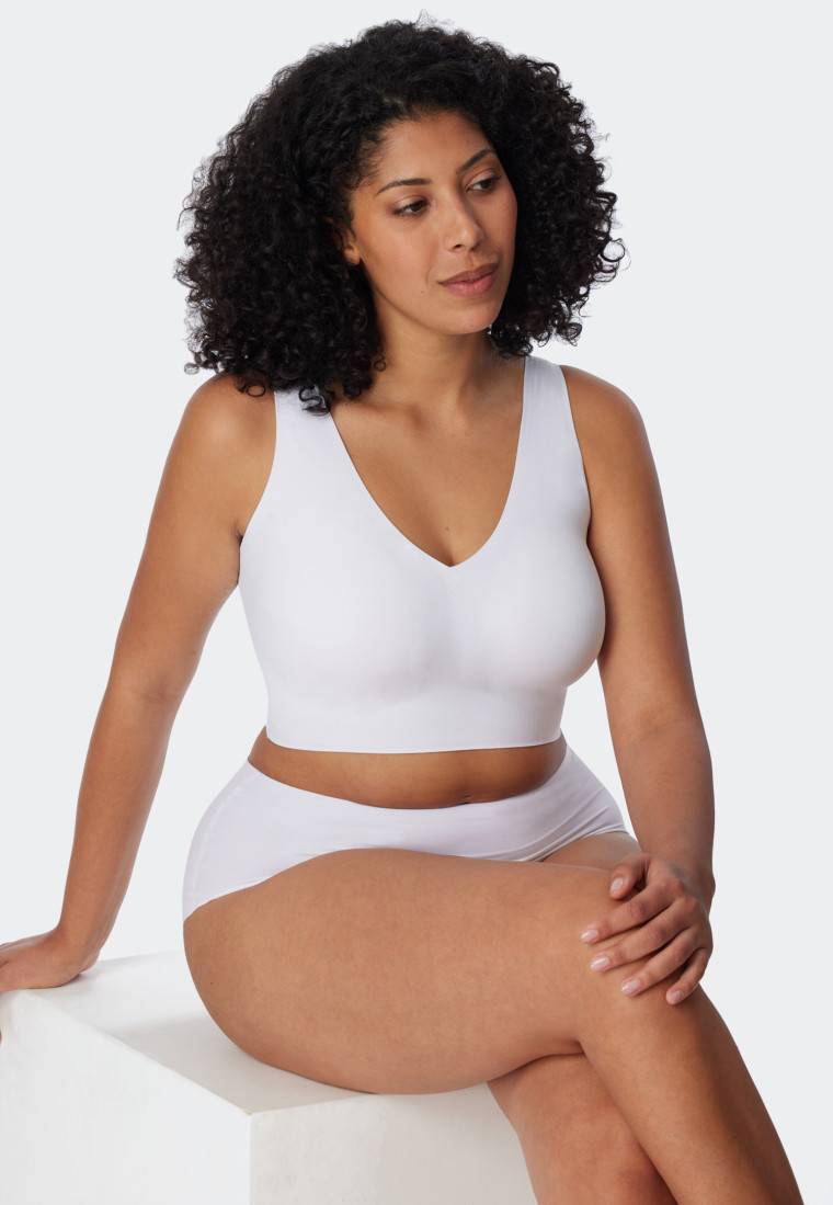 Schiesser Bustier Microfaser herausnehmbare Pads weiß - Invisible Soft Limitierter Zeitrabatt