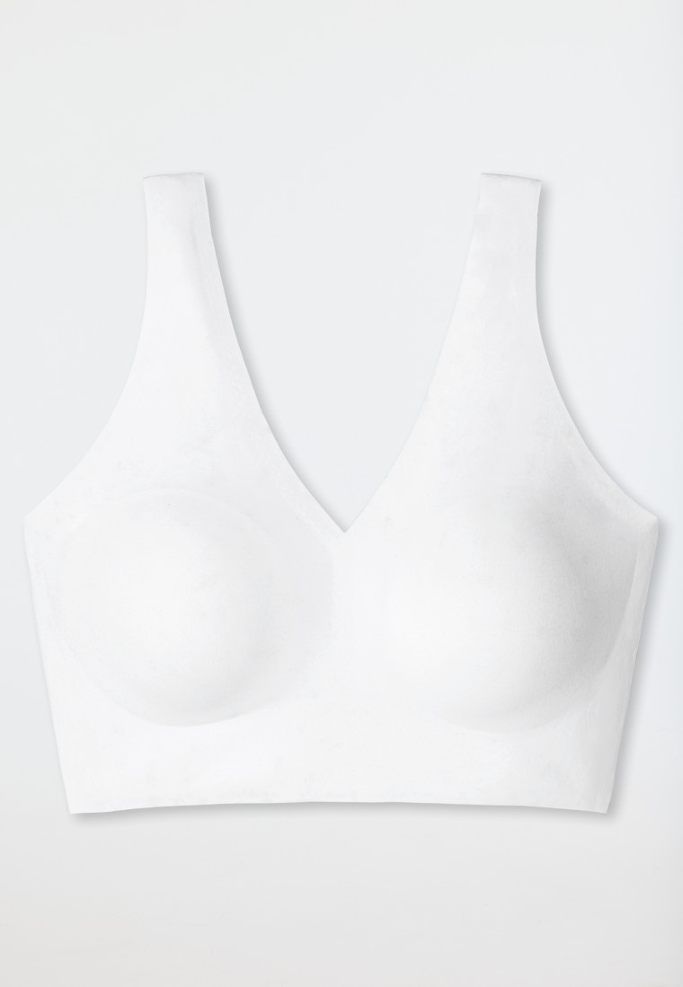 Schiesser Bustier Microfaser herausnehmbare Pads weiß - Invisible Soft Limitierter Zeitrabatt