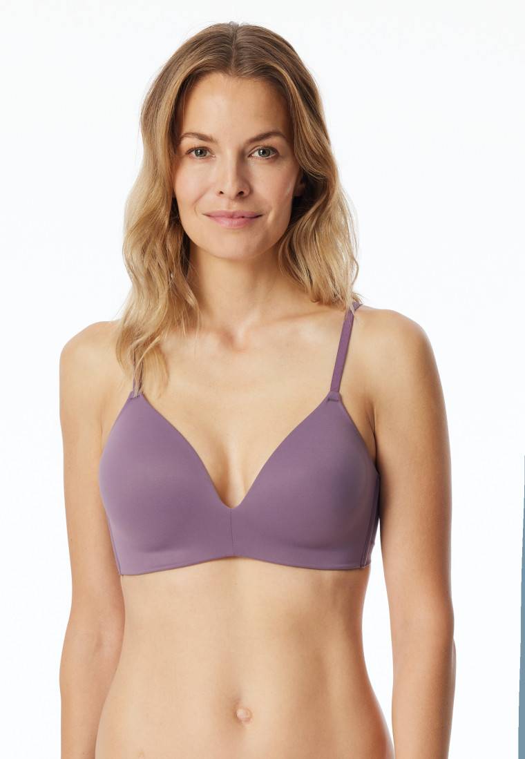 Schiesser Soft-BH gepadded ohne Bügel malve - Invisible Soft Fabrikpreis