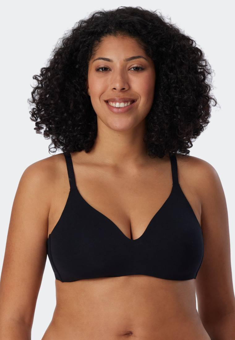 Schiesser Soft BH Organic Cotton gepaddet ohne Bügel schwarz - 95/5 Rabatt