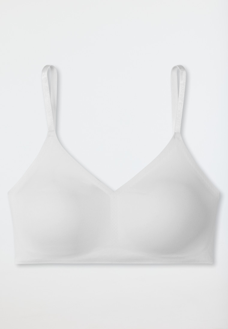 Schiesser Bustier Microfaser herausnehmbare Pads weiß - Invisible Soft Großer Ausverkauf