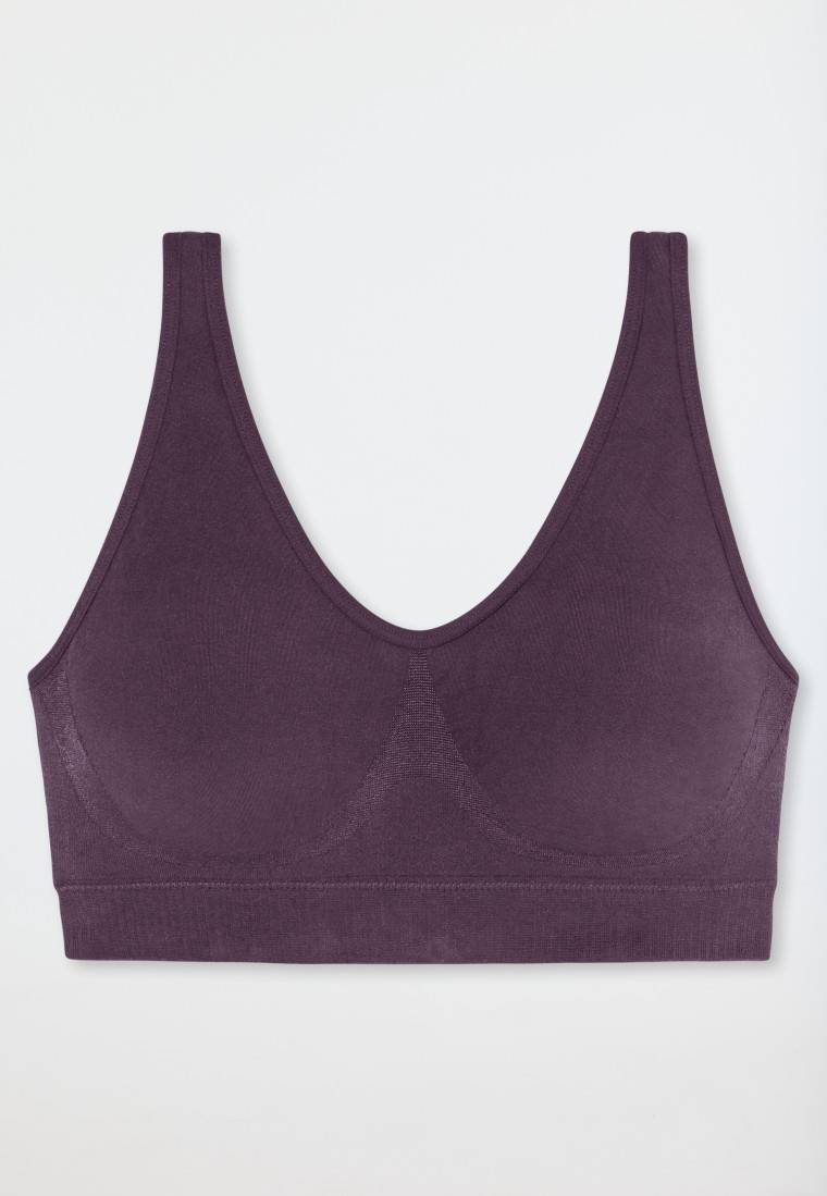 Schiesser Bustier seamless herausnehmbare Pads pflaume - Classic Seamless Online Shopping