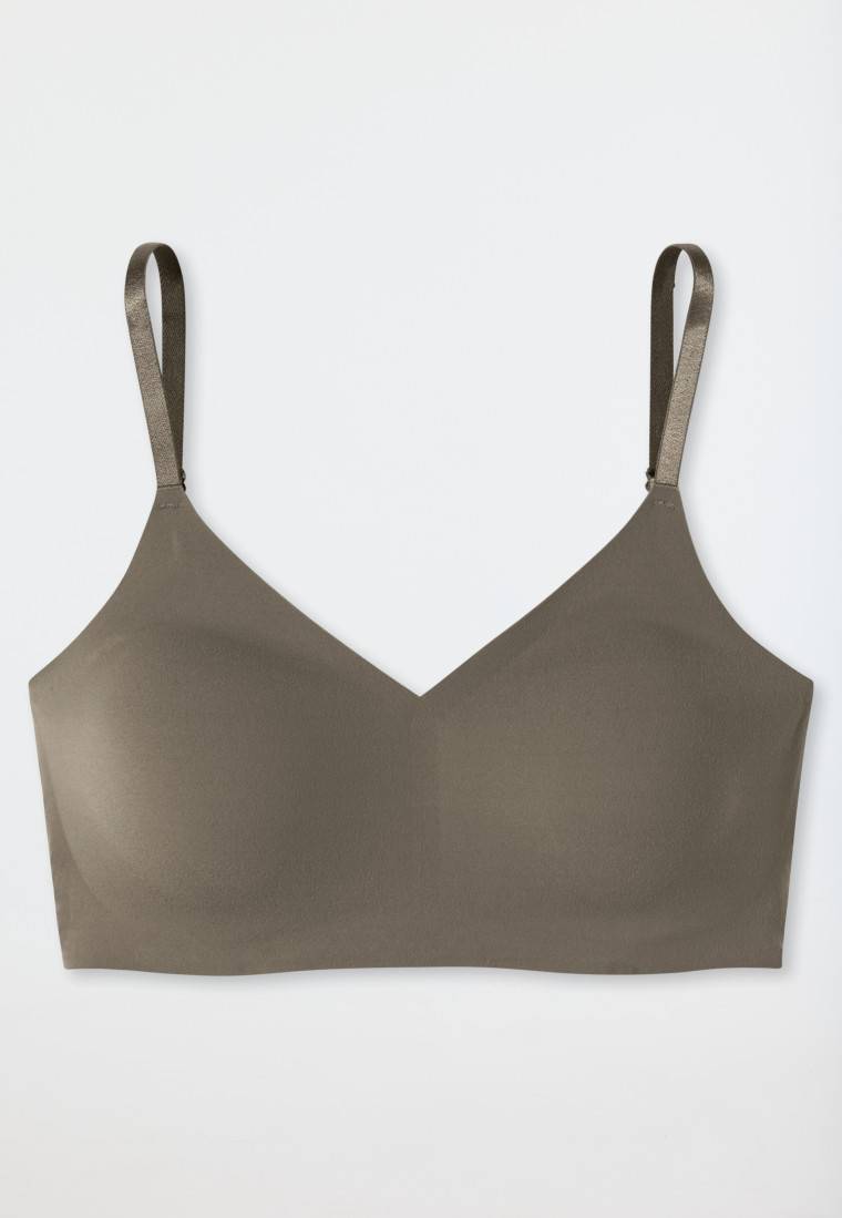 Schiesser Bustier Mikrofaser herausnehmbare Pads taupe - Invisible Soft Valentinstagsangebot