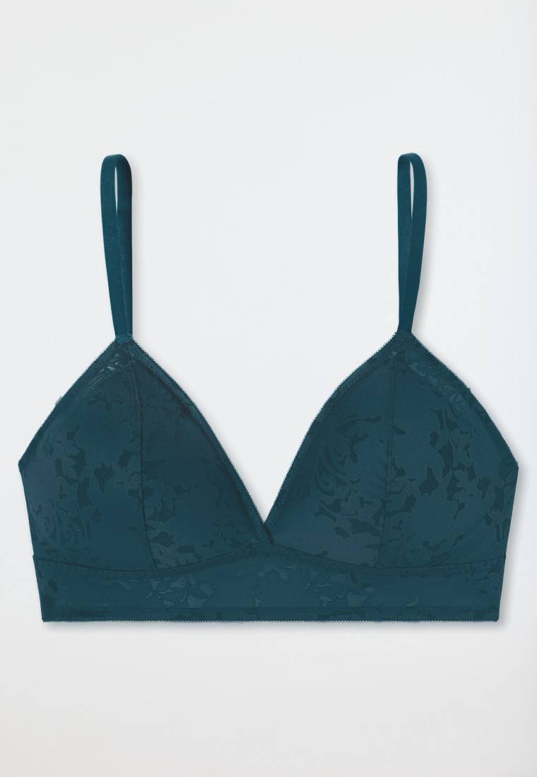Schiesser BH bügelfrei herausnehmbare Pads petrol - Modern Lace Neueste Mode