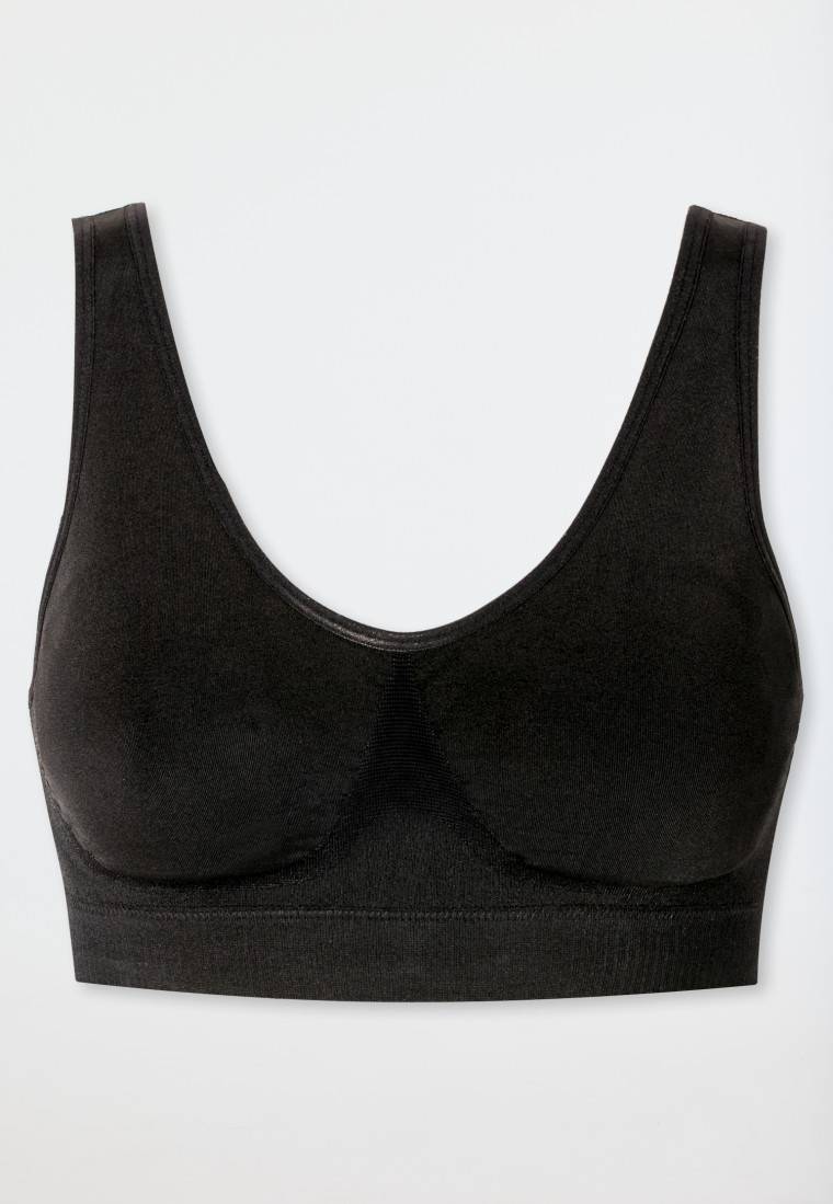Schiesser Bustier seamless herausnehmbare Pads schwarz- Classic Seamless Blitzangebot