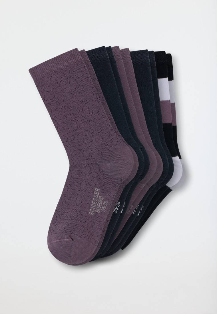 Schiesser Damensocken 5er-Pack stay fresh uni/gemustert mehfarbig - Bluebird Große Rabatte