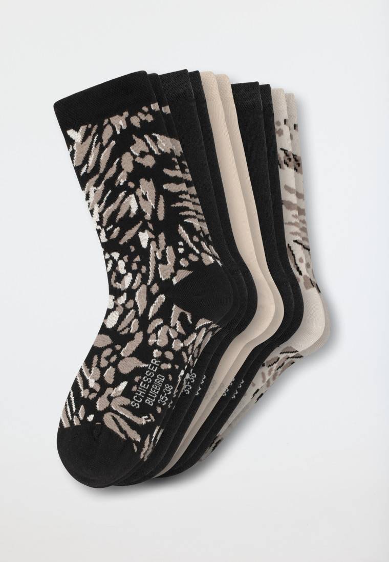 Schiesser Damensocken 5er-Pack stay fresh uni/gemustert mehfarbig - Bluebird Neuheiten