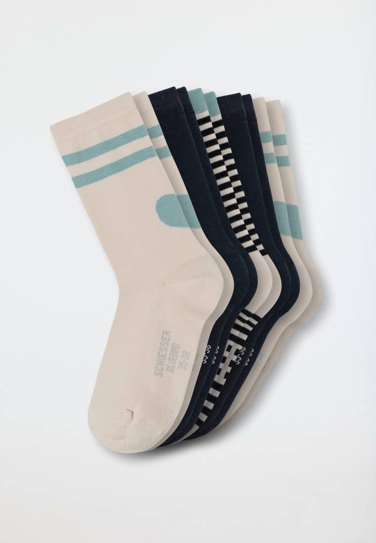 Schiesser Damensocken 5er-Pack stay fresh uni/gemustert mehfarbig - Bluebird Bestseller