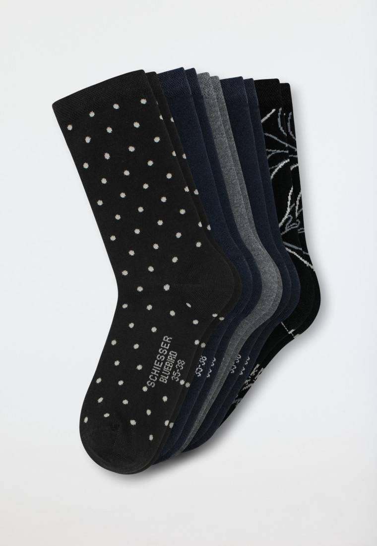 Schiesser Damensocken 5er-Pack stay fresh uni/gemustert mehfarbig - Bluebird Saisonale Angebote