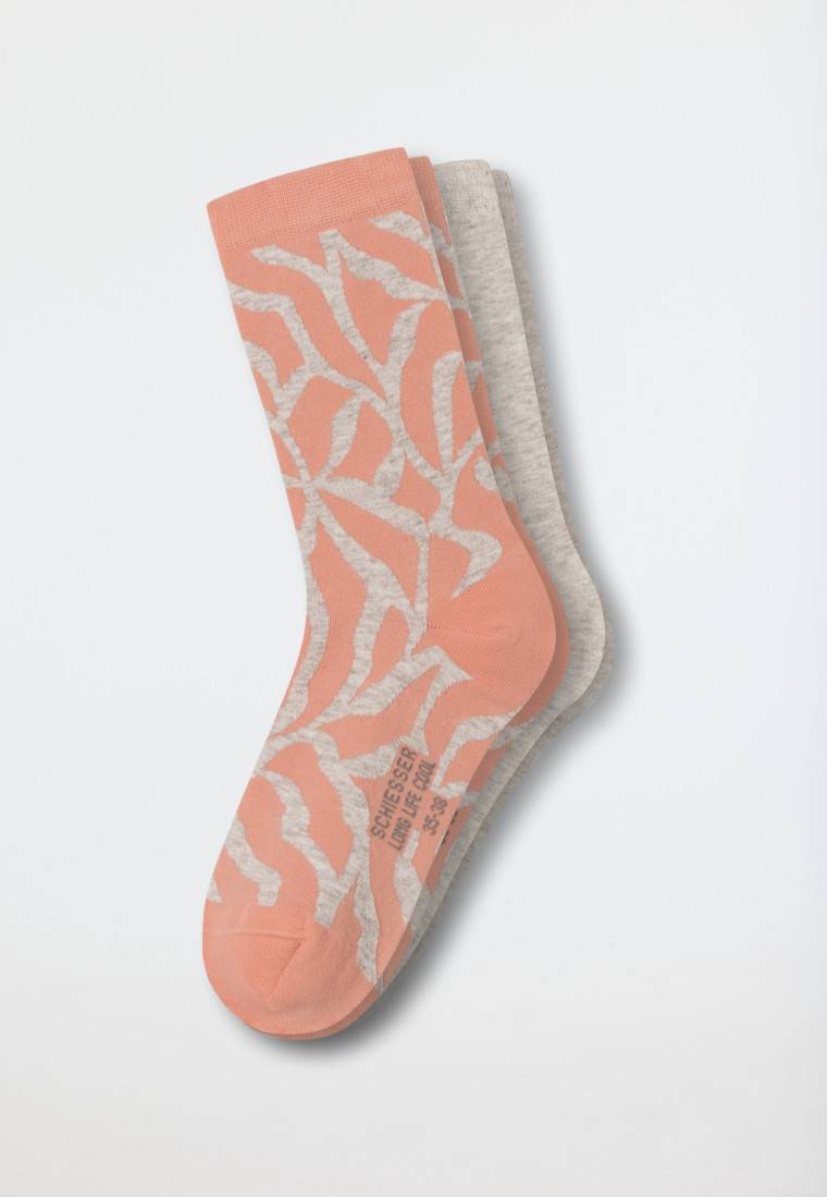 Schiesser Damensocken 2er-Pack unifarben/gemustert mehrfarbig - Long Life Cool Wochenangebot