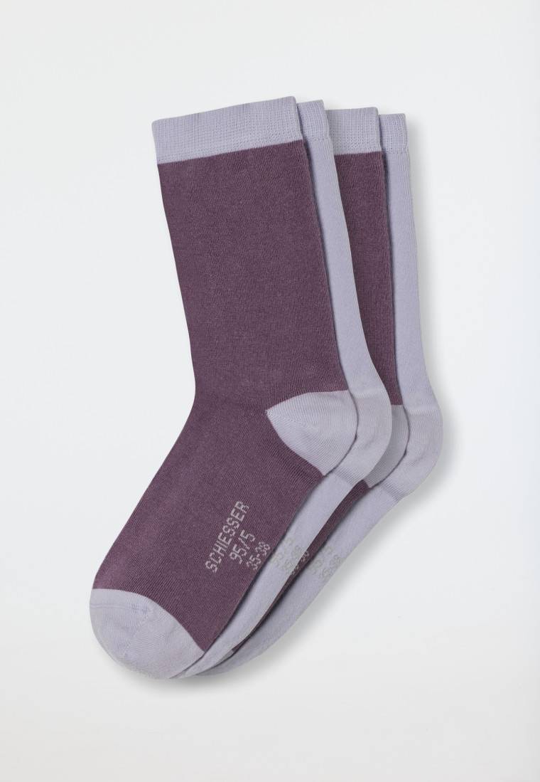 Schiesser Damensocken 2er-Pack Organic Cotton taupe/ flieder - 95/5 Begrenzte Freigabe