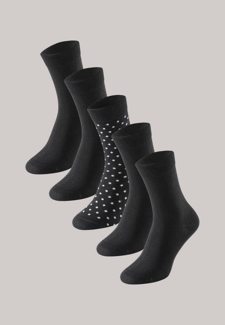 Schiesser Damensocken 5er-Pack stay fresh Punkte schwarz - Bluebird JETZT KAUFEN