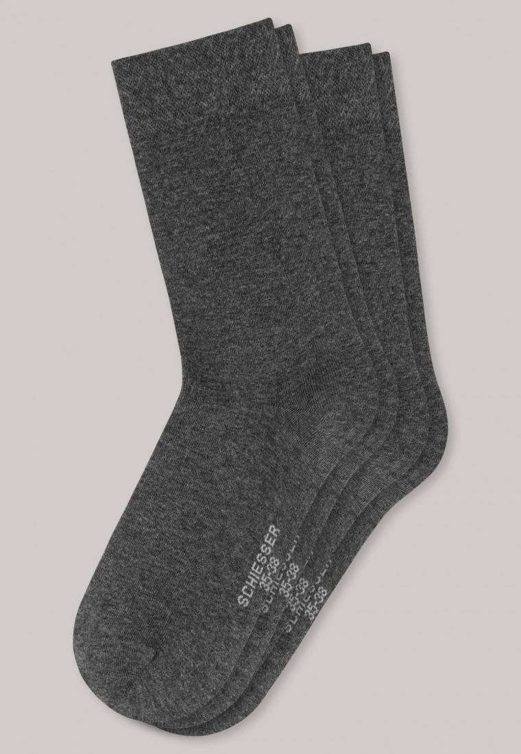Schiesser Damensocken 2er-Pack anthrazit meliert - Long Life Cool Neueste Stile