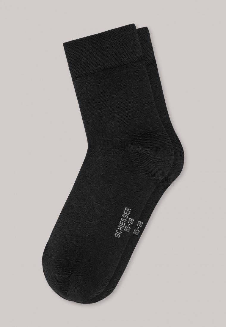 Schiesser Damensocken schwarz - selected! premium Letzter Tag