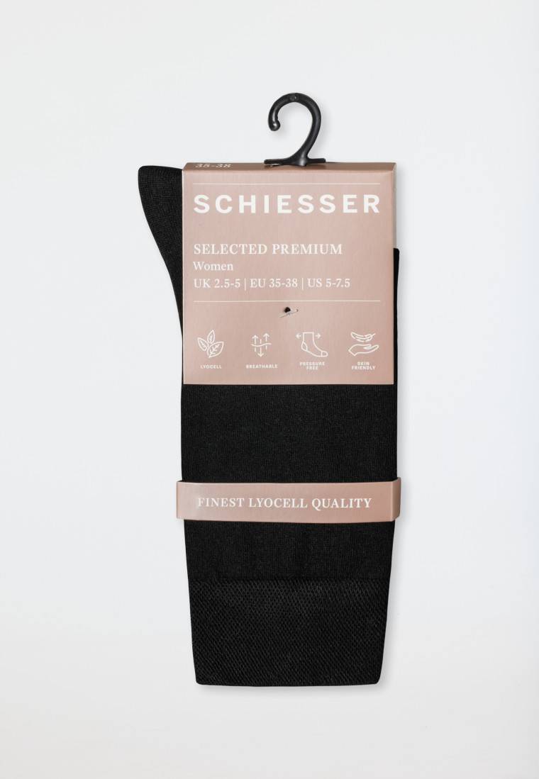 Schiesser Damensocken schwarz - selected! premium Letzter Tag