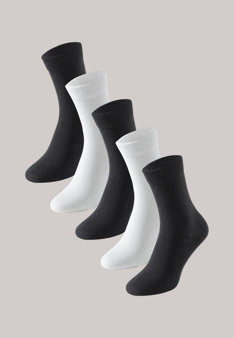 Schiesser Damensocken 5er-Pack stay fresh schwarz-weiß - Bluebird Bis zu 60% Rabatt