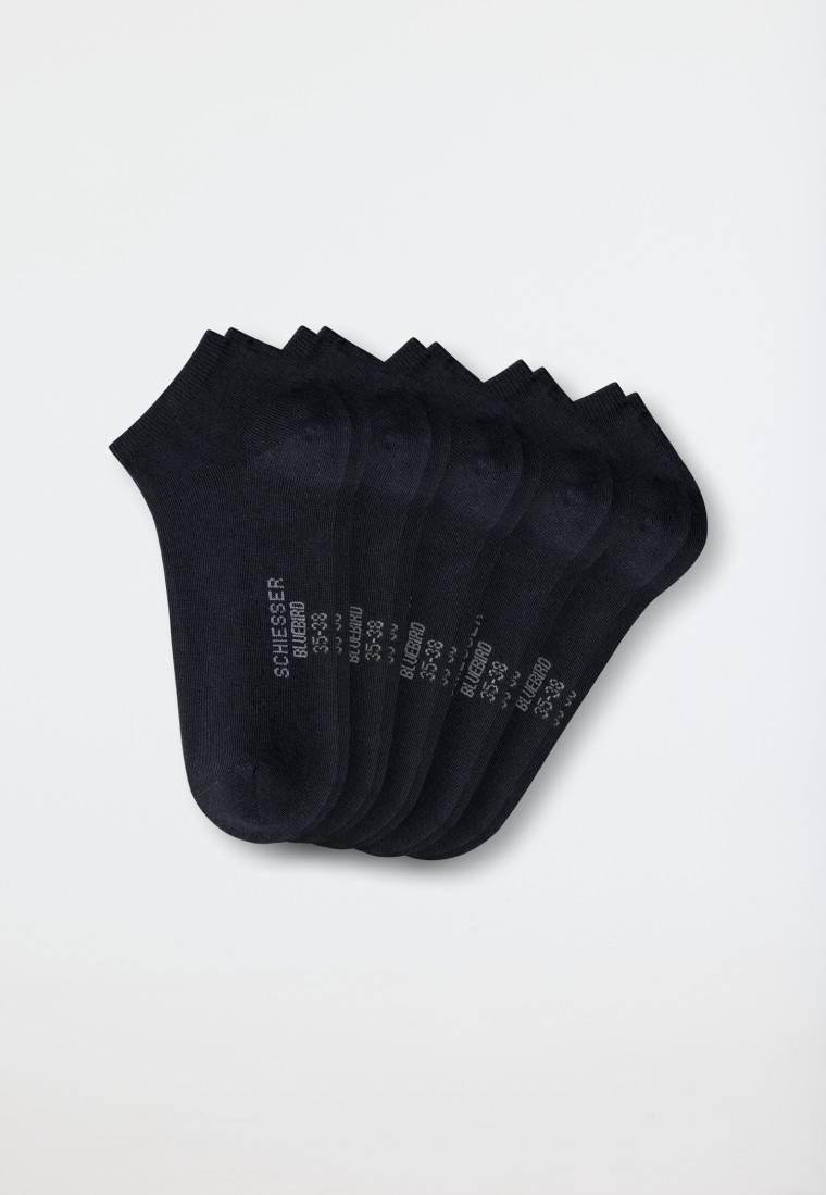 Schiesser Damensneaker Fünferpack Stay Fresh schwarz - Bluebird Bis zu 65% Rabatt