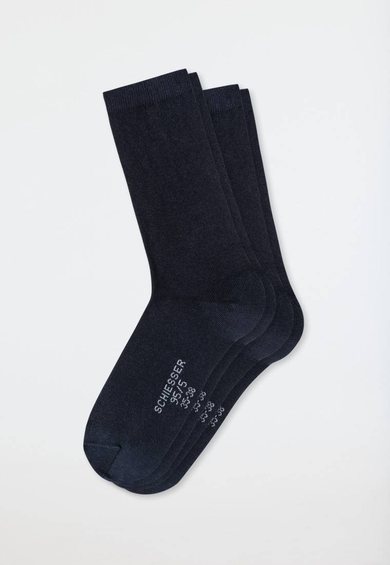 Schiesser Damensocken 2er-Pack Organic Cotton nachtblau - 95/5 Nur für heute