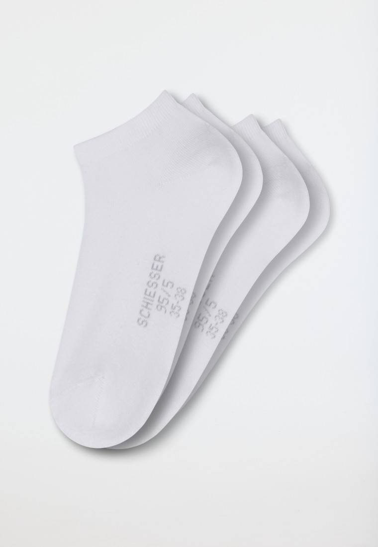 Schiesser Damensneaker 2er-Pack Organic Cotton weiß - 95/5 Discount Store für neue Produkte