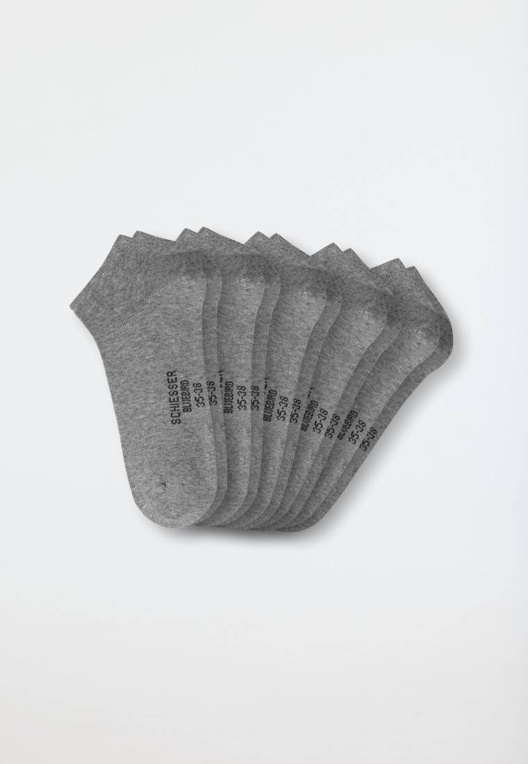 Schiesser Damensneaker Fünferpack Stay Fresh silbergrau-meliert - Bluebird Nur noch ein Tag übrig