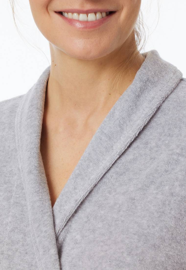 Schiesser Bademantel Leichtfrottee grau meliert - selected!premium Rabatte dieses Monats