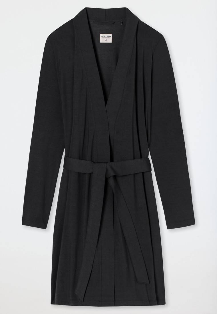 Schiesser Morgenmantel Modal schwarz - Essentials Angebote