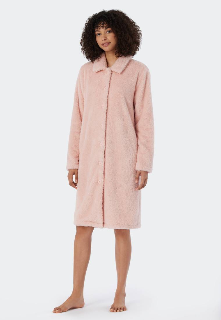 Schiesser Morgenmantel Teddy Fleece rosé - Essentials im Angebot
