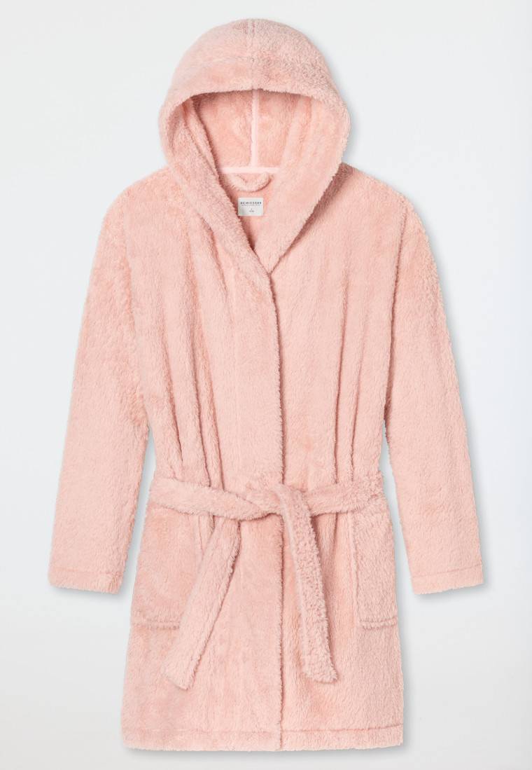 Schiesser Morgenmantel Teddy-Fleece Comfort-Fit rosé - Essentials Günstiger Verkauf