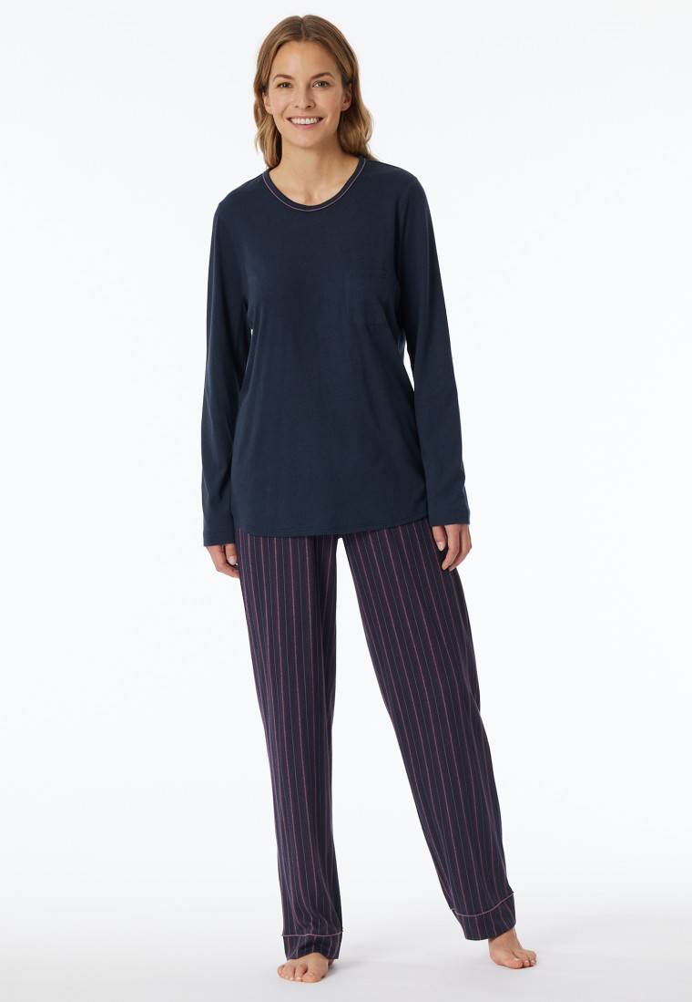 Schiesser Schlafanzug lang multicolor - Comfort Nightwear Flash Sale
