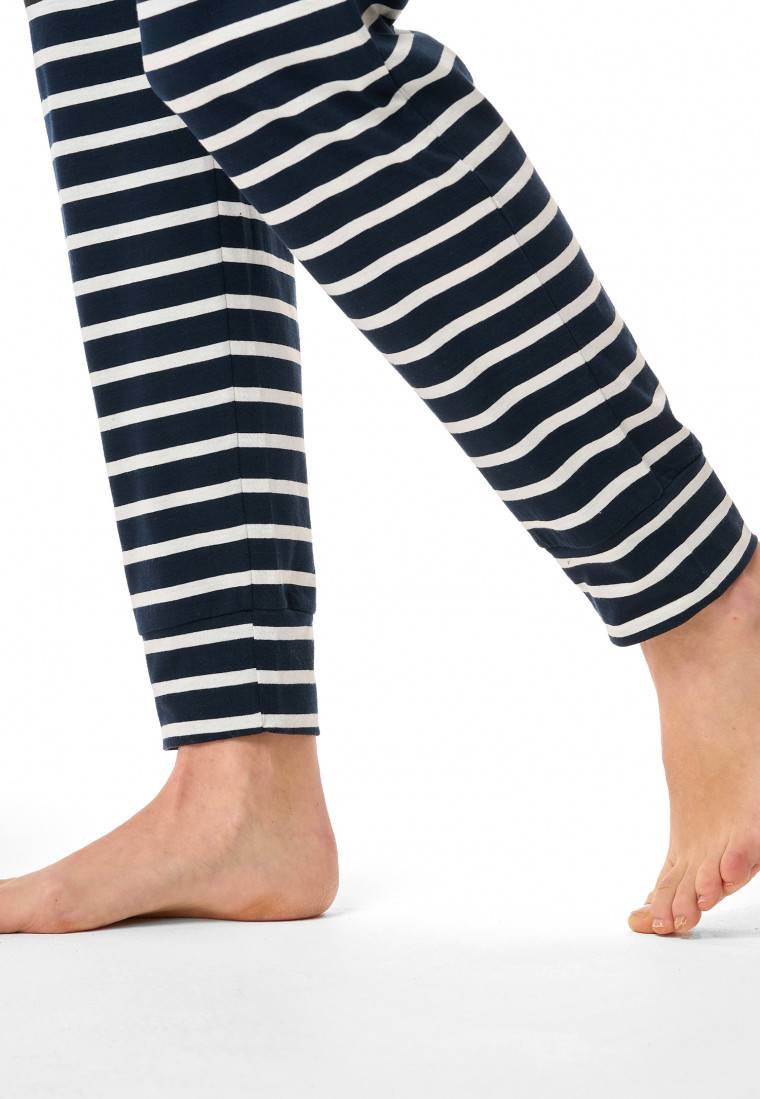 Schiesser Schlafanzug lang nachtblau - Casual Essentials Begrenztes Angebot