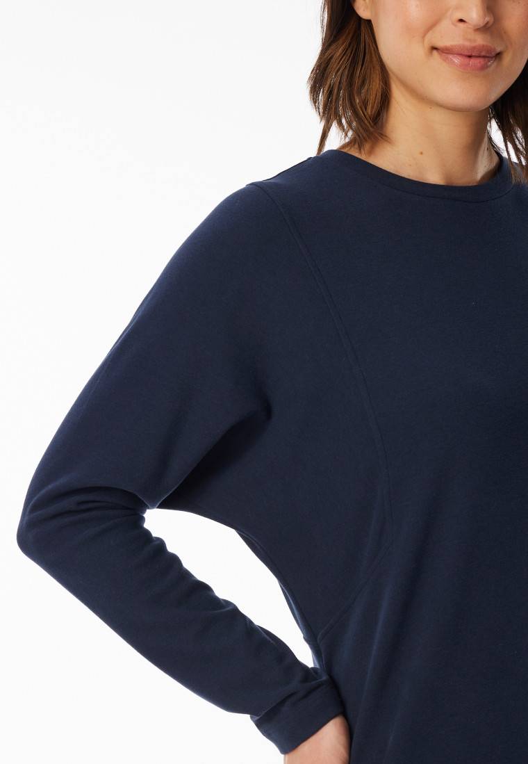 Schiesser Schlafanzug lang wärmend nachtblau - Selected Premium Warming Preisnachlass