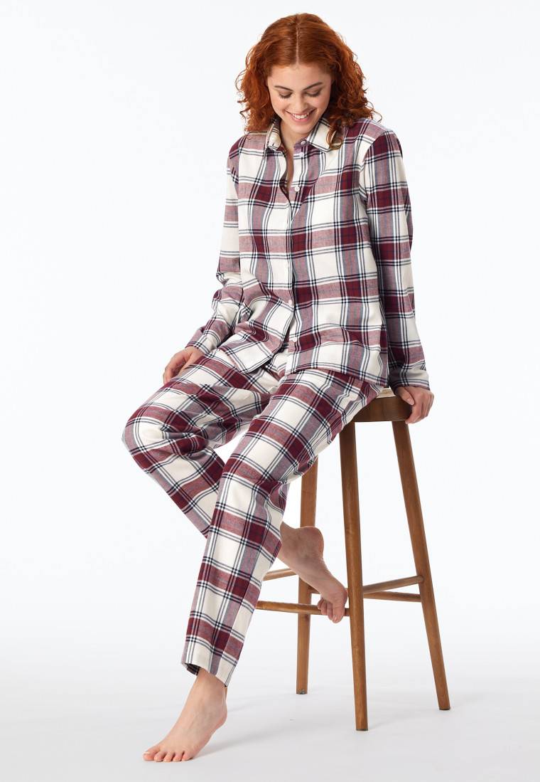 Schiesser Pyjama lang Webware multicolor kariert - X-Mas Family Saisonale Angebote