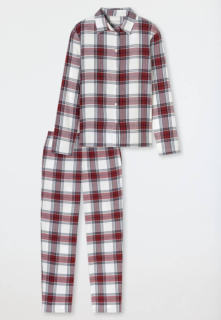 Schiesser Pyjama lang Webware multicolor kariert - X-Mas Family Saisonale Angebote