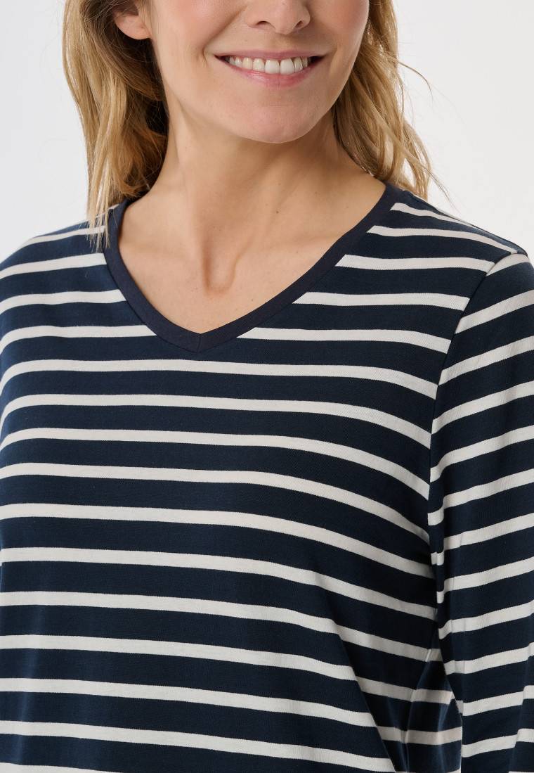 Schiesser Schlafanzug lang nachtblau - Casual Essentials Kauf eins, bekomm eins gratis