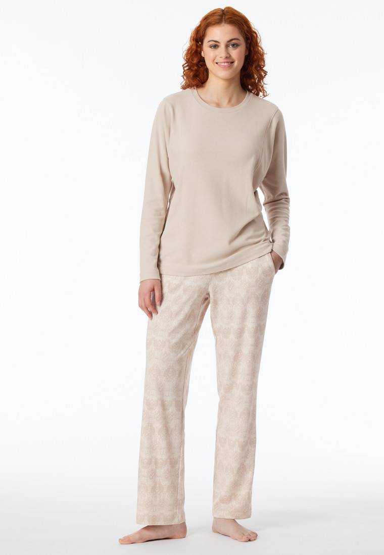 Schiesser Schlafanzug lang wärmend beige - Selected Premium Warming Sonderangebote