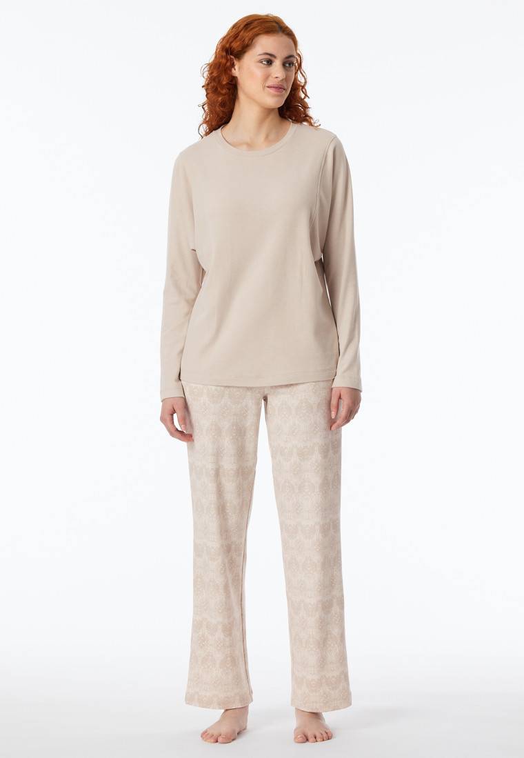 Schiesser Schlafanzug lang wärmend beige - Selected Premium Warming Sonderangebote