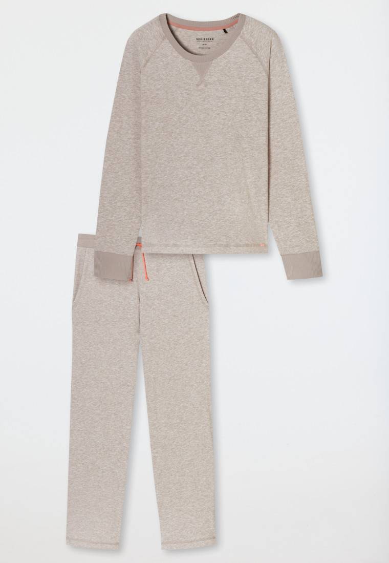 Schiesser Schlafanzug lang natur - Casual Nightwear Super Sparpreis