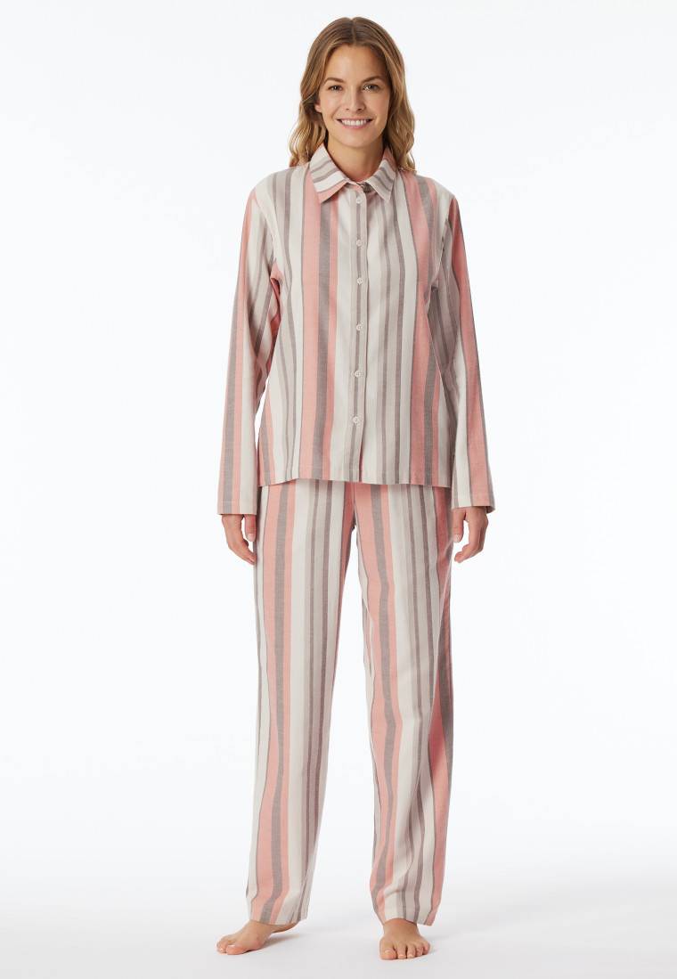 Schiesser Pyjama lang Webware Streifen multicolor - Modern Nightwear Wochenangebot