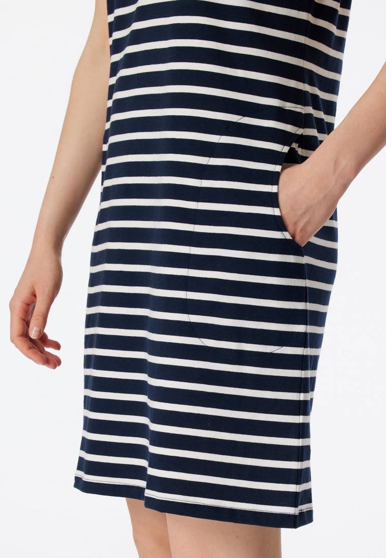 Schiesser Sleepshirt kurzarm Streifen nachtblau - Casual Essentials Discount Store für neue Produkte