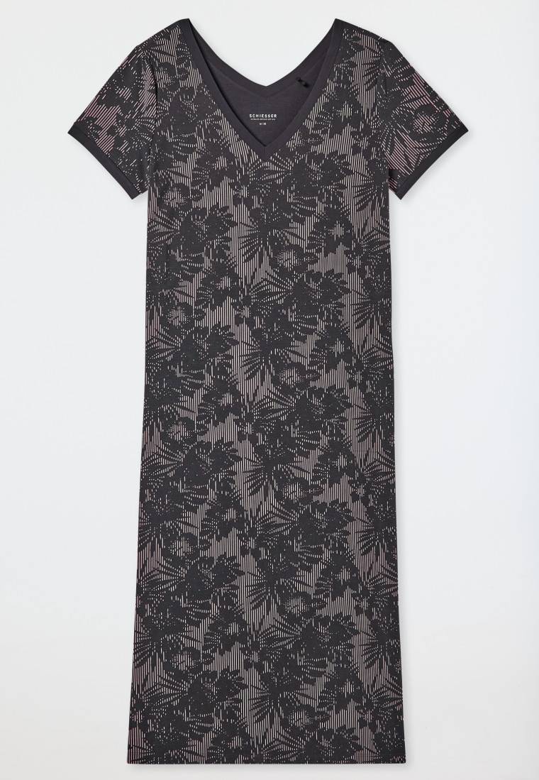 Schiesser Sleepshirt kurzarm V-Ausschnitt multicolor - selected! premium inspiration Riesige Rabatte