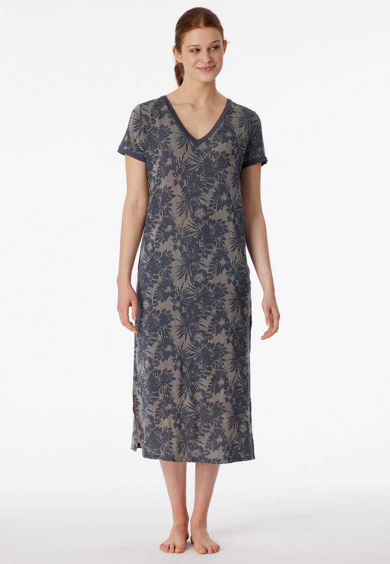 Schiesser Sleepshirt kurzarm V-Ausschnitt multicolor - selected! premium inspiration Riesige Rabatte