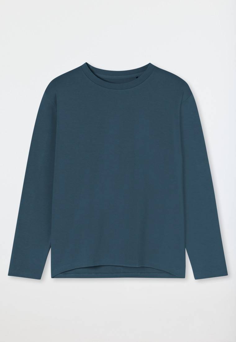 Schiesser Shirt langarm rundhals jeansblau - Mix+Relax Black Friday Preise